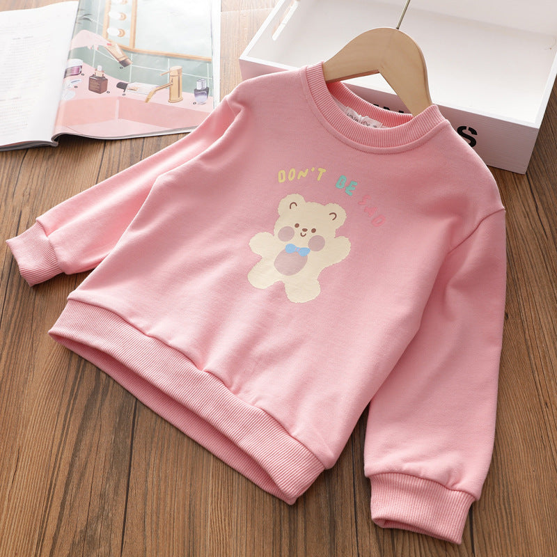 Girls' Sweater Spring And Autumn Autumn New Children's Autumn Clothing Boys And Girls Baby Early Autumn Tops Children's Clothing Cotton Clothes