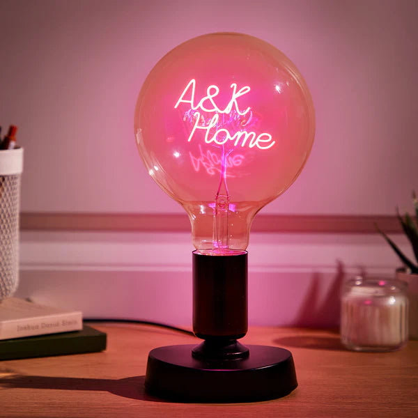 Custom Text Lamp, Edison Led Filament Modeling Lamp Soft Light Bulbs