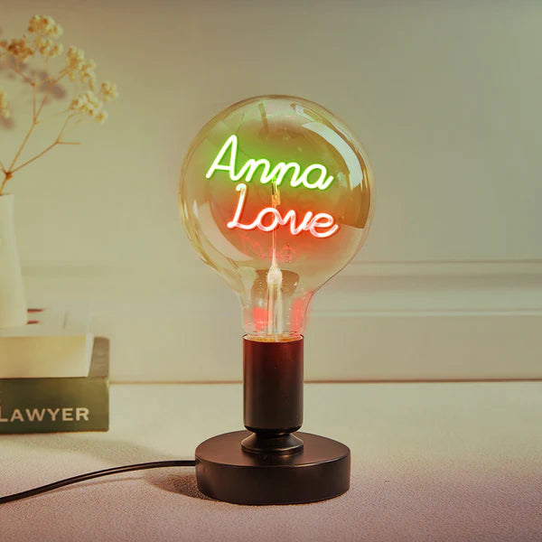 Custom Text Lamp, Edison Led Filament Modeling Lamp Soft Light Bulbs