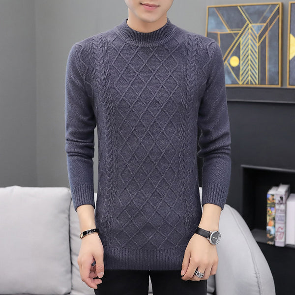 Men's cashmere padded sweater