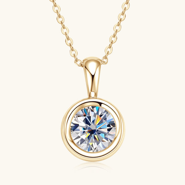 Female Design Sense Moissanite Pendant Necklace S925 Silver Clavicle Chain