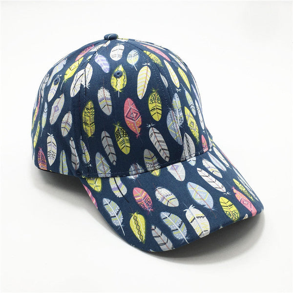 Women's Fashion Leaf Print Baseball Cap