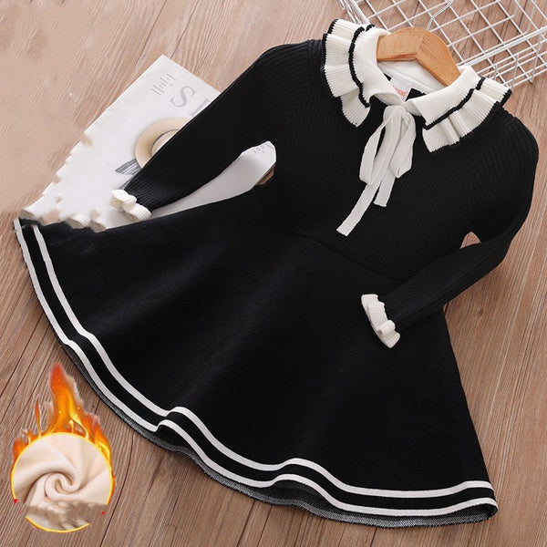 Plus Fleece Warm Princess Skirt Girls Cute Fashion Dress