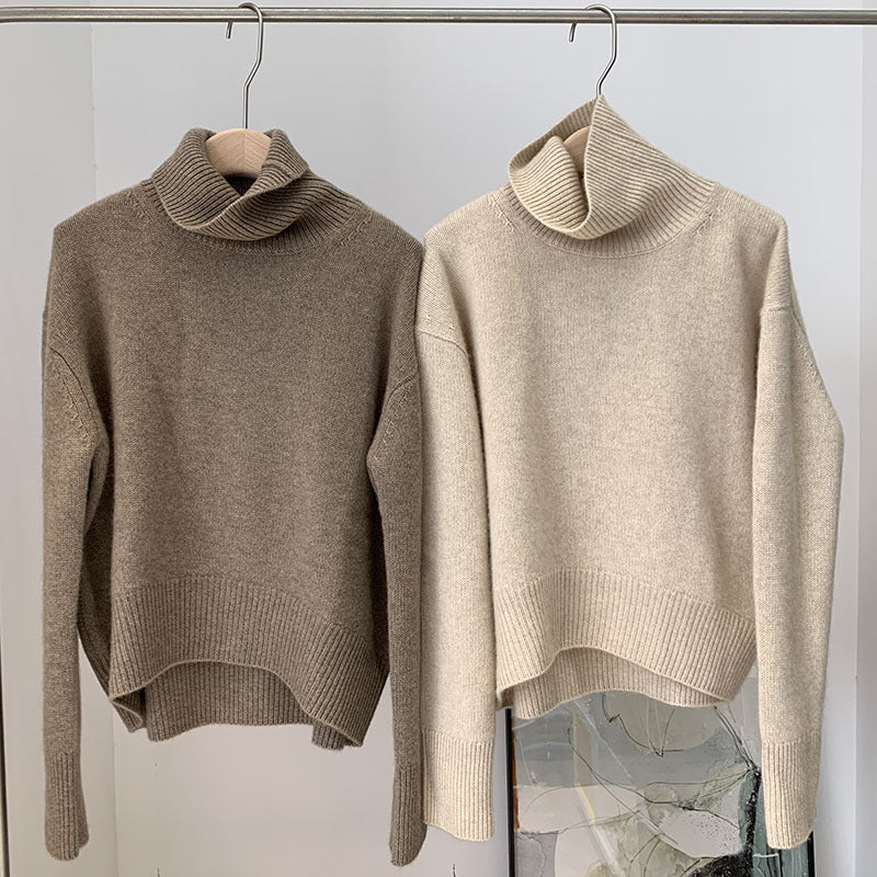 Lazy cashmere turtleneck cashmere sweater