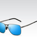  Grey frame with blue lens