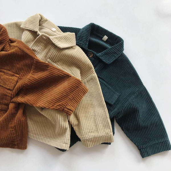 Vintage Kids Corduroy Loose Cardigan Jacket