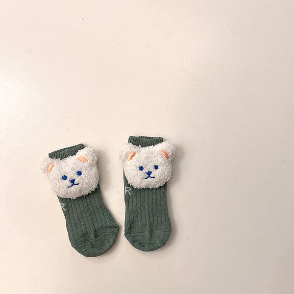 New Autumn And Winter Children's Socks Bear Tube Socks Doll For Babies Baby Socks