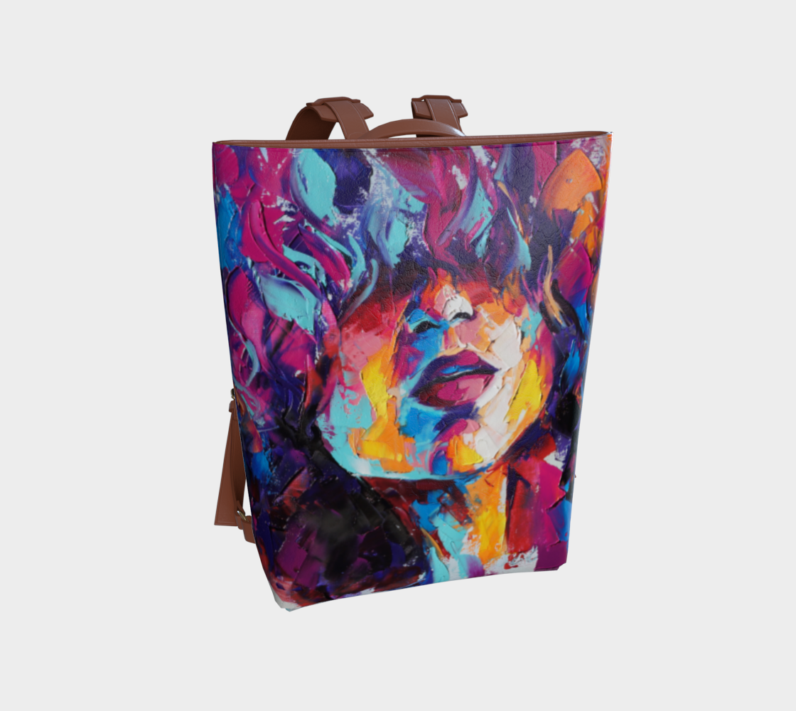 Art Girl Back Pack Vegan leather