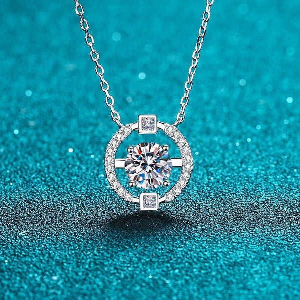 Women's Sterling Silver Simple Moissanite Necklace