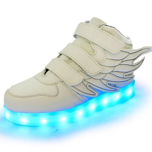 Children's shoes led light shoes children's wings light shoes usb charging colorful luminous shoes casual light shoes