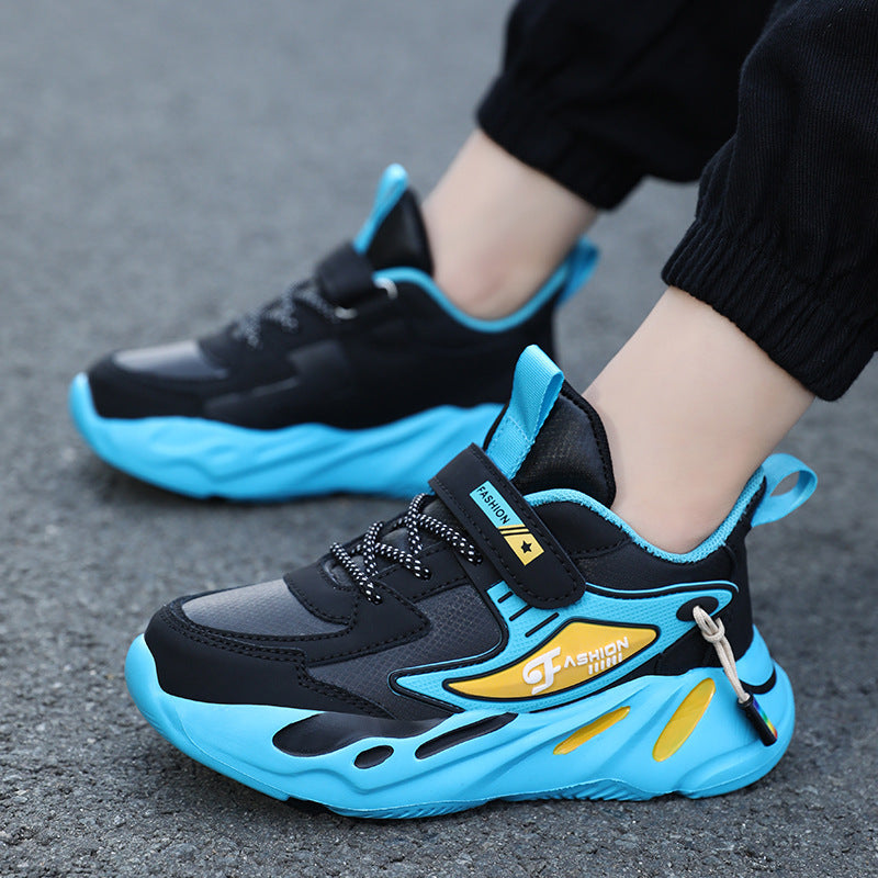 Child And Teen Boys Autumn And Winter Breathable Non-slip Platform Sports Running Shoes