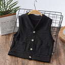  Waffle Vest Black