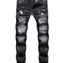 Men Vintage Distressed Denim Jeans Trousers Pants