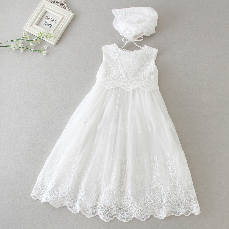 Children's Long Dress Baby Girl Baby Wedding Dress Dress Baptism Dress