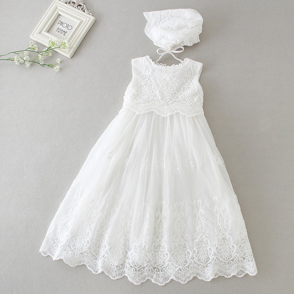 Children's Long Dress Baby Girl Baby Wedding Dress Dress Baptism Dress