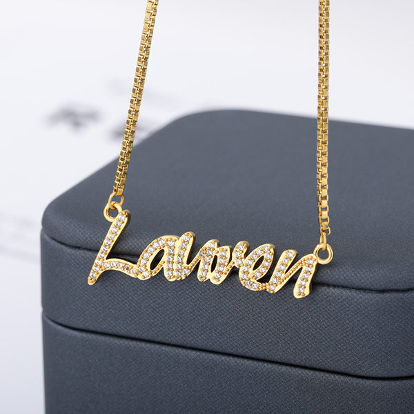 Personalized Custom Letter Necklace Custom Name Zircon