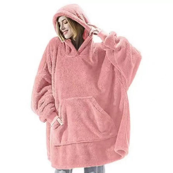 Winter Hoodie Sweatshirt With Big Pocket Women Hooded Tops Clothes