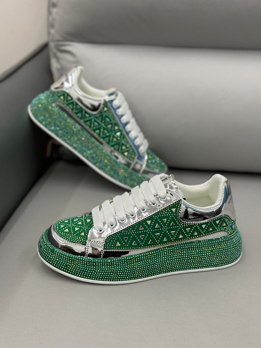 Low-top Rhinestone Platform Men's Hight Increasing Shoes