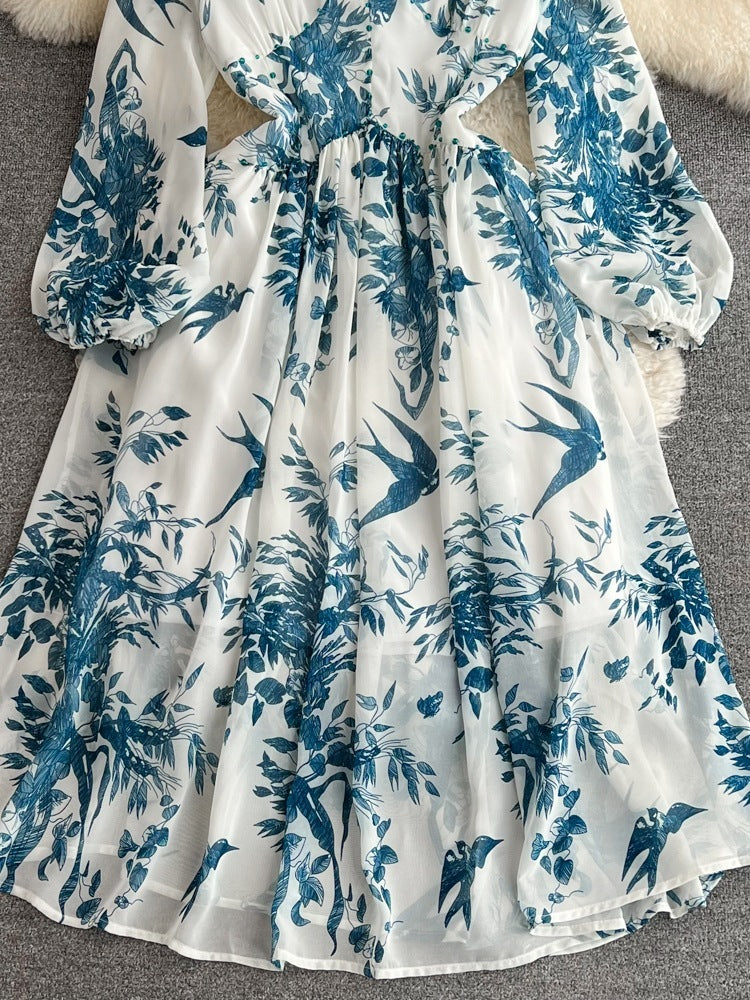 Women's Fashion Retro Chiffon Dress
