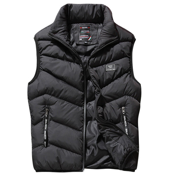 Large Size New Men's Autumn And Winter Down Cotton Vest Jacket