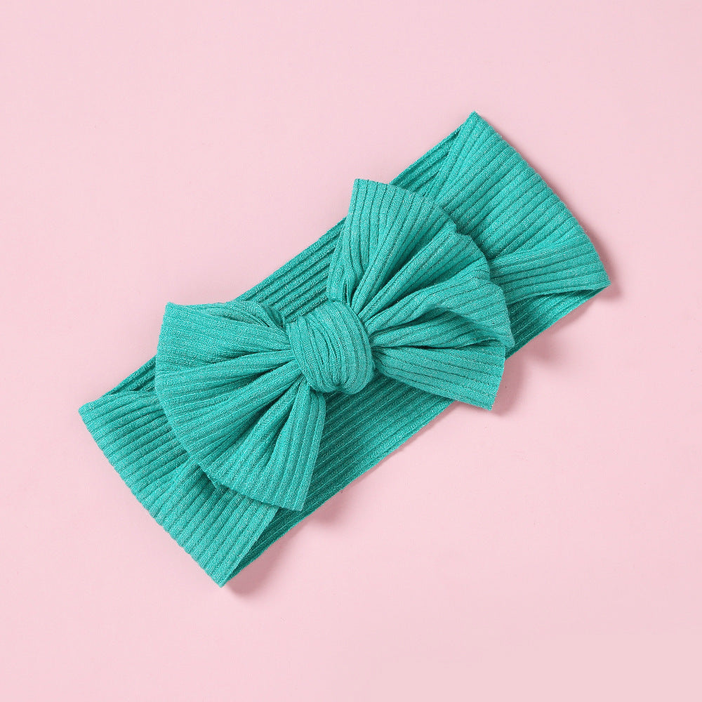 Children's Elastic Nylon Wide Bow Baby Hair Band