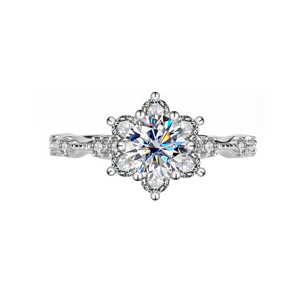 S925 Sterling Silver Ring Moissanite