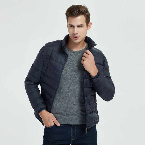 Down padded jacket men's stand-collar winter jacket