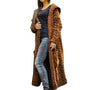 Coarse Women Loose Twist Braids Lazy Wind Hooded Long Cardigan Sweater