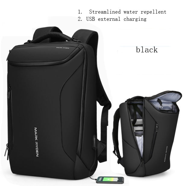 MARK RYDEN Business Backpack for Men, Waterproof High Tech Backpack with Sport Car Shape Design and USB Charging Port