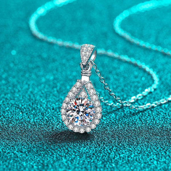 Moissanite Exquisite 925 Sterling Silver Necklace For Women