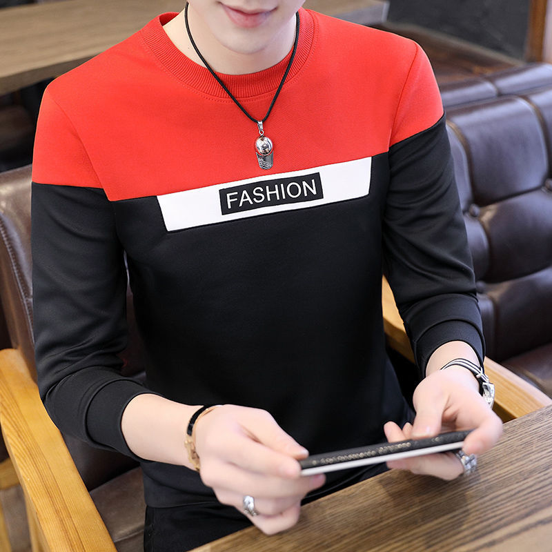 Long sleeve round neck T-shirt