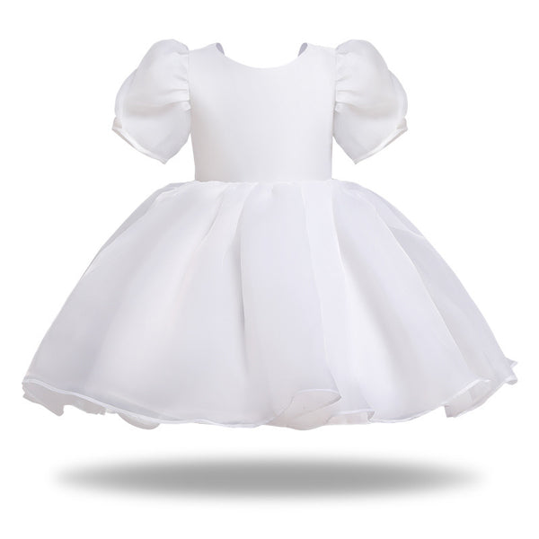 Girls Fashion Casual Puff Sleeve Princess Dress