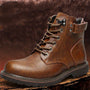 British Men Fleece-lined Martin Boots Casual Mid-top