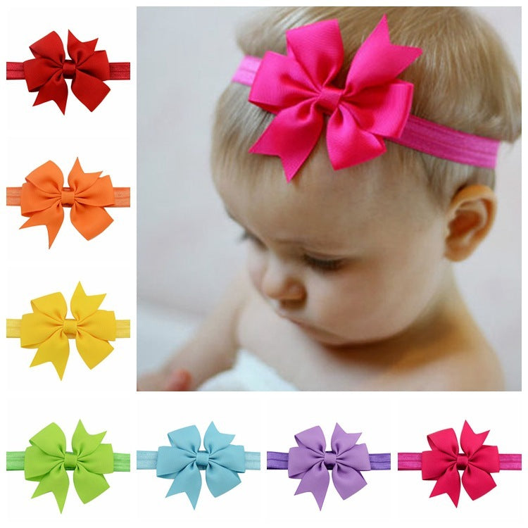 Children's Hair Band Ribbon Fishtail Bow Hair Band Baby Headband European And American Children's Ornaments 567