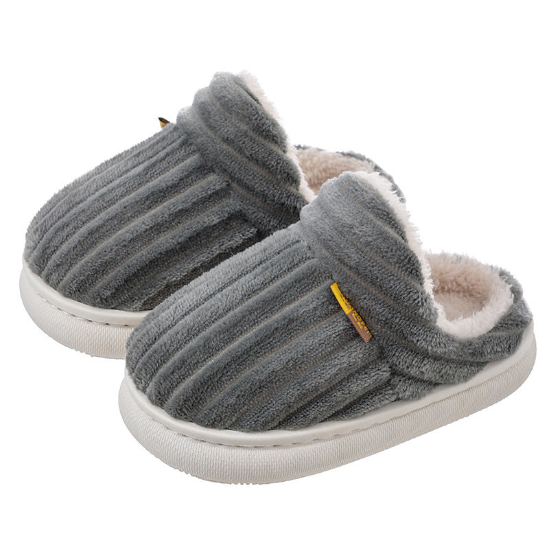 Children's Cotton Slippers Winter Baby Indoor Bag Heel Warm Plush Non-slip