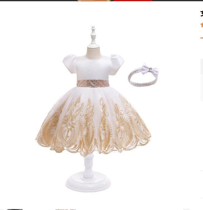 Girls Dress European And American Princess Dress Mesh Tutu Skirt