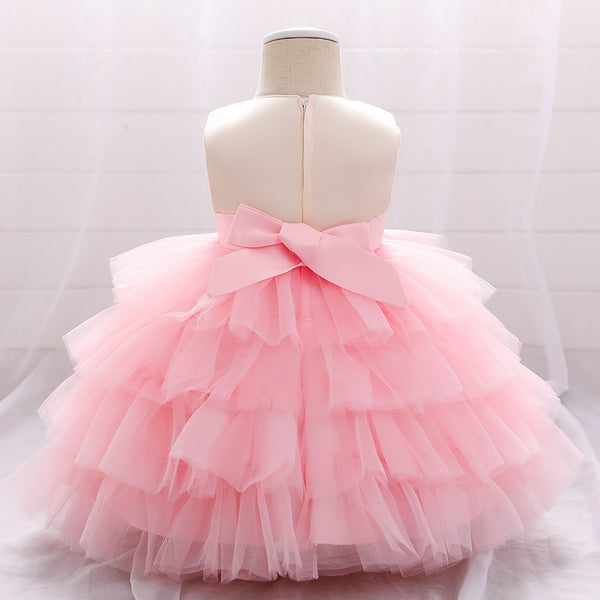 Baby Sequined Bow Children Princess Dress Gown