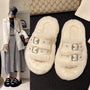 Home Platform Slippers Women's Belt Buckle