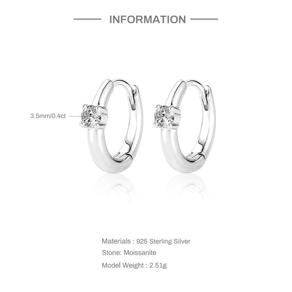 Female S925 Silver Moissanite Trendy Earrings