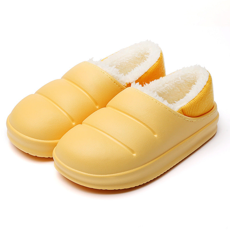 Couple Cotton Slippers Women Winter Warm House Shoes Waterproof Garden Slipper