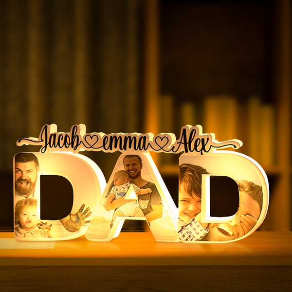 Personalized Dad Night Lamp Custom Acrylic with Name