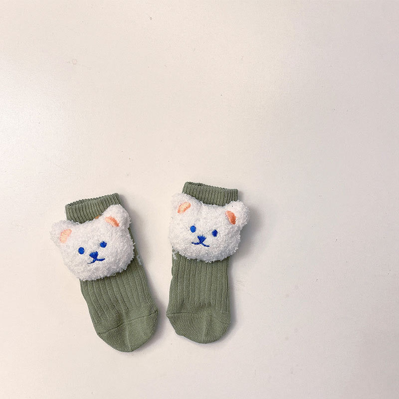 New Autumn And Winter Children's Socks Bear Tube Socks Doll For Babies Baby Socks