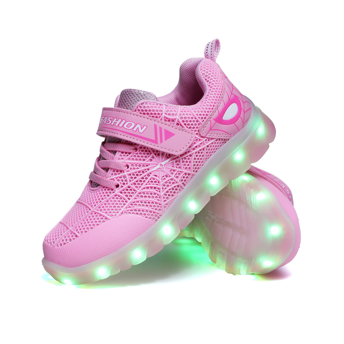 Size 26-37 Kids Led USB Recharge Glowing Shoes Children's Hook Loop