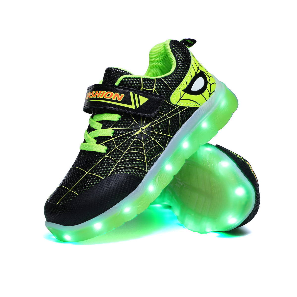 Size 26-37 Kids Led USB Recharge Glowing Shoes Children's Hook Loop