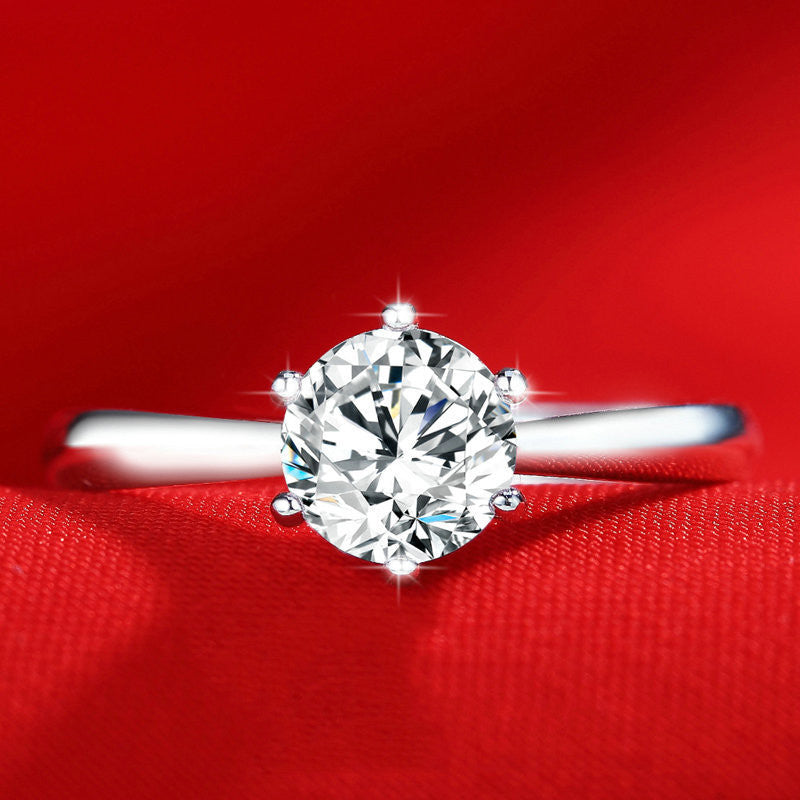 925 silver ring with Moissanite stone