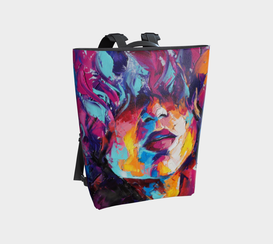 Art Girl Back Pack Vegan leather