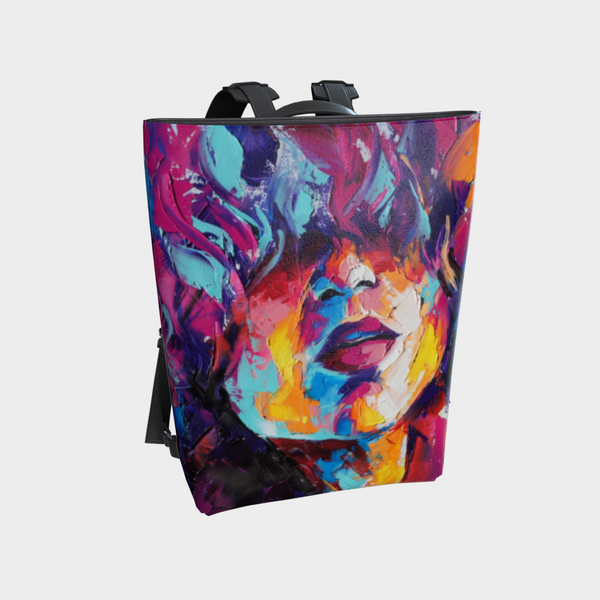 Art Girl Back Pack Vegan leather