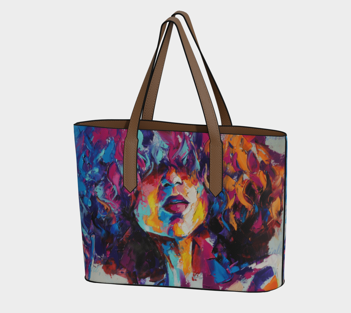 Faces of Grace Vegan Leather Tote Bag