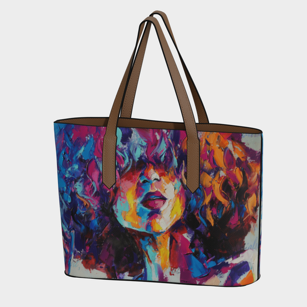 Faces of Grace Vegan Leather Tote Bag