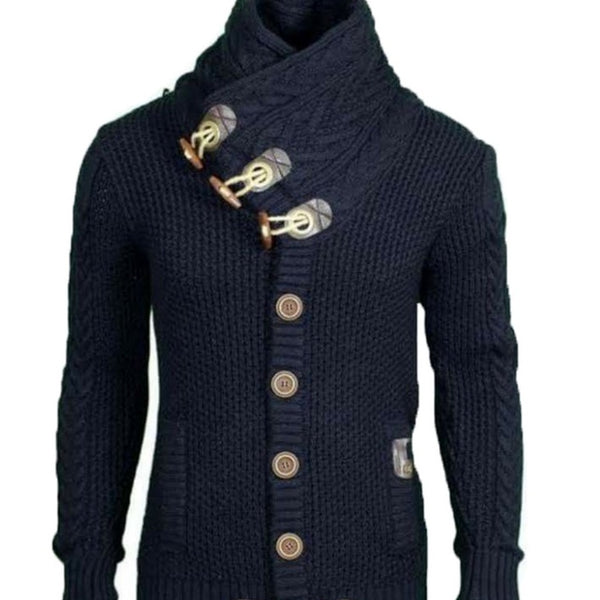 Winter Casual Slim Sweater Warm Thick Hedging Knitted Jacket Turtleneck Pullover Hoodies